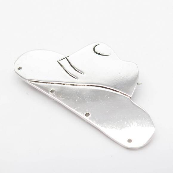 925 Sterling Silver Vintage Mexico Cowboy Hat Pin Brooch - Picture 5 of 7